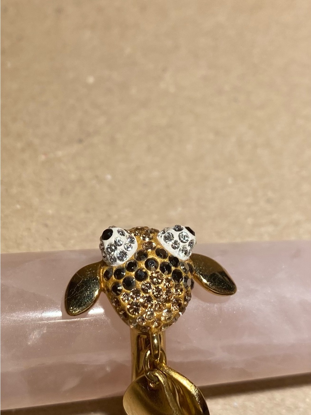 Swarovski Gold-Tone Crystal Goldfish Ring - size 8